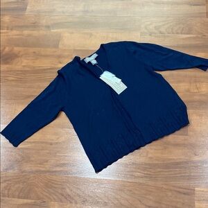 Women's Navy Blue Cardigan Sweater